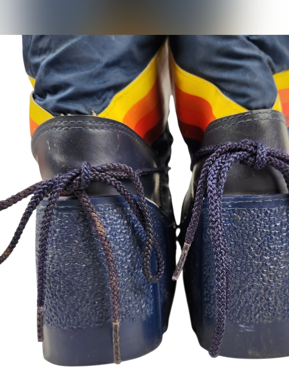 Vintage Rainbow Moon Boots Winter Ski Snow Nylon Mens Size 10 - 11 Size Large - Picture 9 of 15